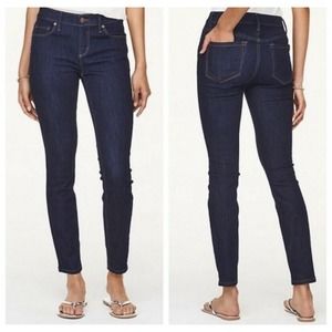 Ann Taylor Loft Outlet Modern Skinny Leg Dark Wash Stretch Jeans Ladies Size 4